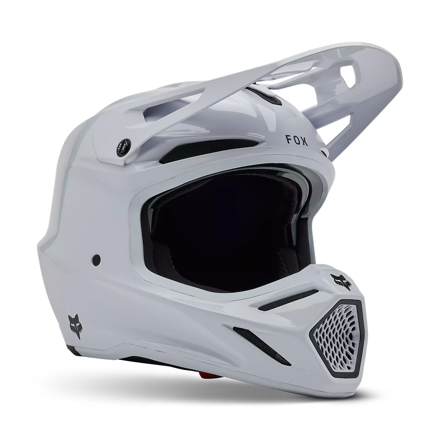 FOX CAPACETE V3 RS CARBON SOLID BRANCO