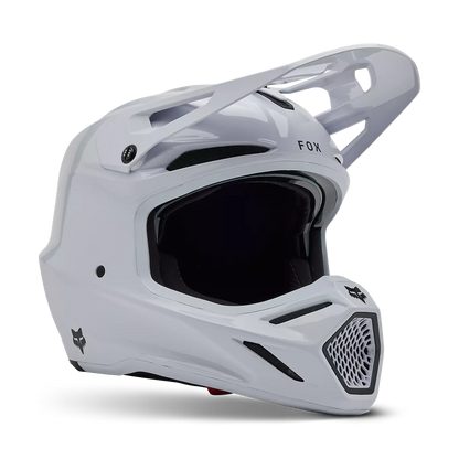 FOX CAPACETE V3 RS CARBON SOLID BRANCO