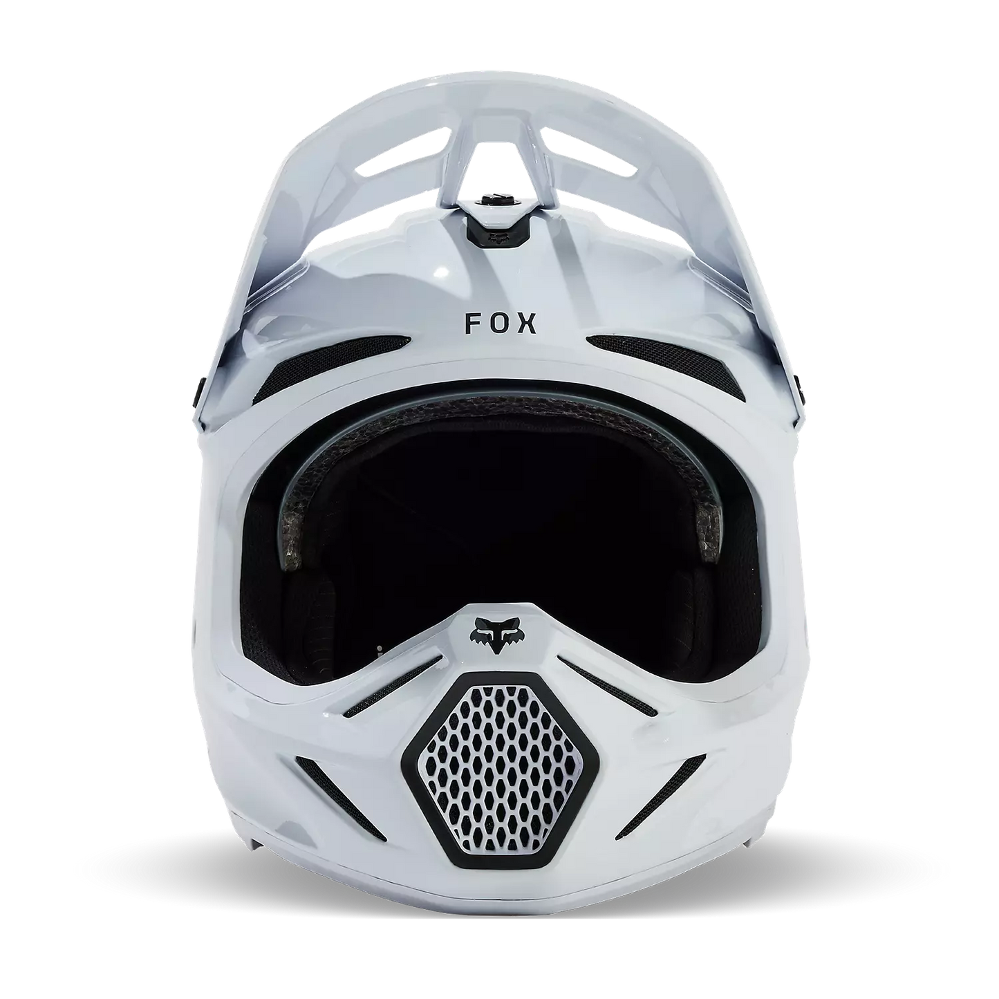 FOX CAPACETE V3 RS CARBON SOLID BRANCO