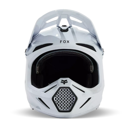 FOX CAPACETE V3 RS CARBON SOLID BRANCO