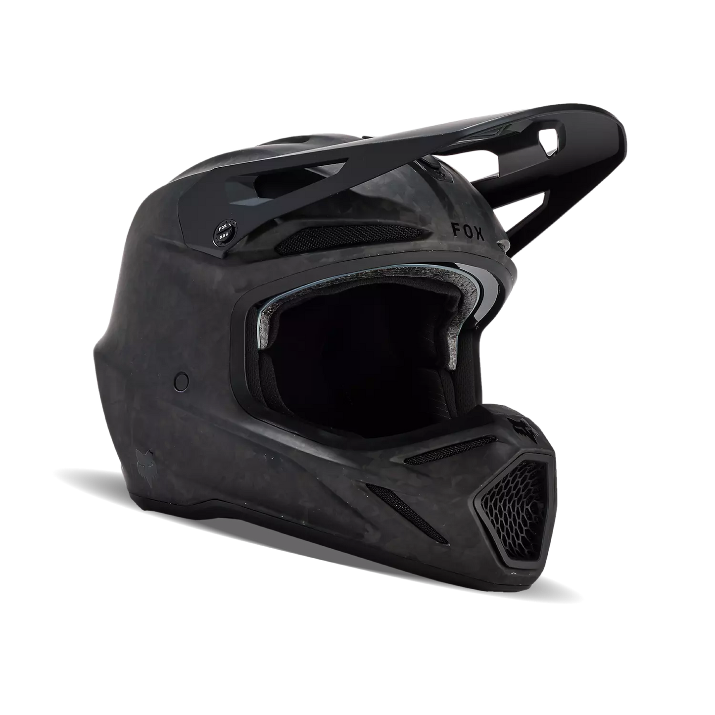 FOX CAPACETE V3 RS CARBON SOLID PRETO MATE