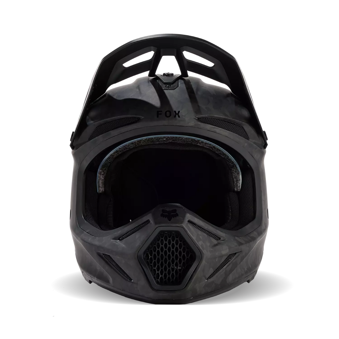 FOX CAPACETE V3 RS CARBON SOLID PRETO MATE