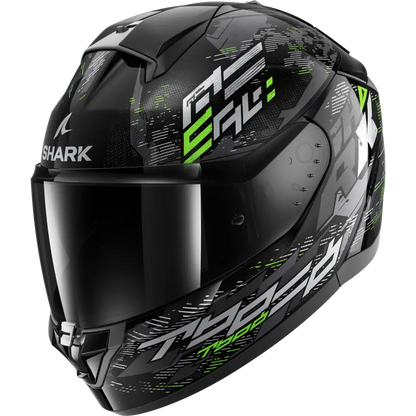 SHARK CAPACETE RIDILL 2 PRETO/CINZENTO/VERDE