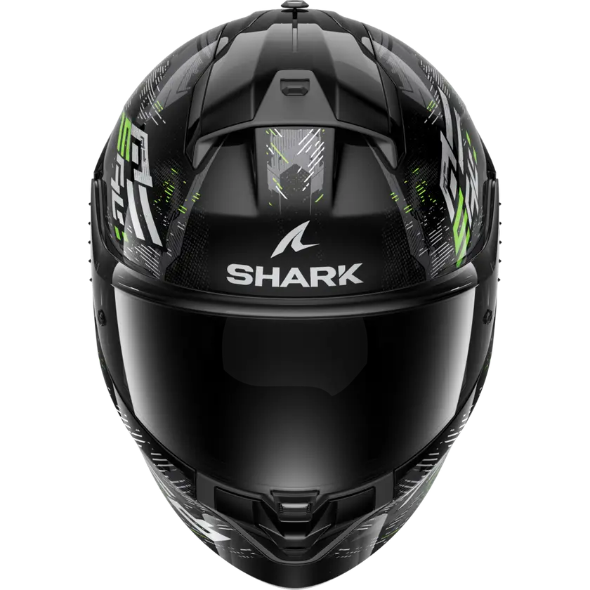 SHARK CAPACETE RIDILL 2 PRETO/CINZENTO/VERDE