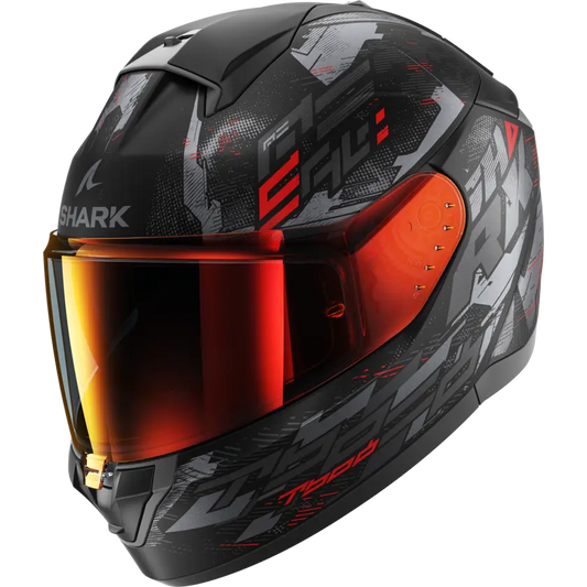 SHARK CAPACETE RIDILL 2 PRETO/VERMELHO